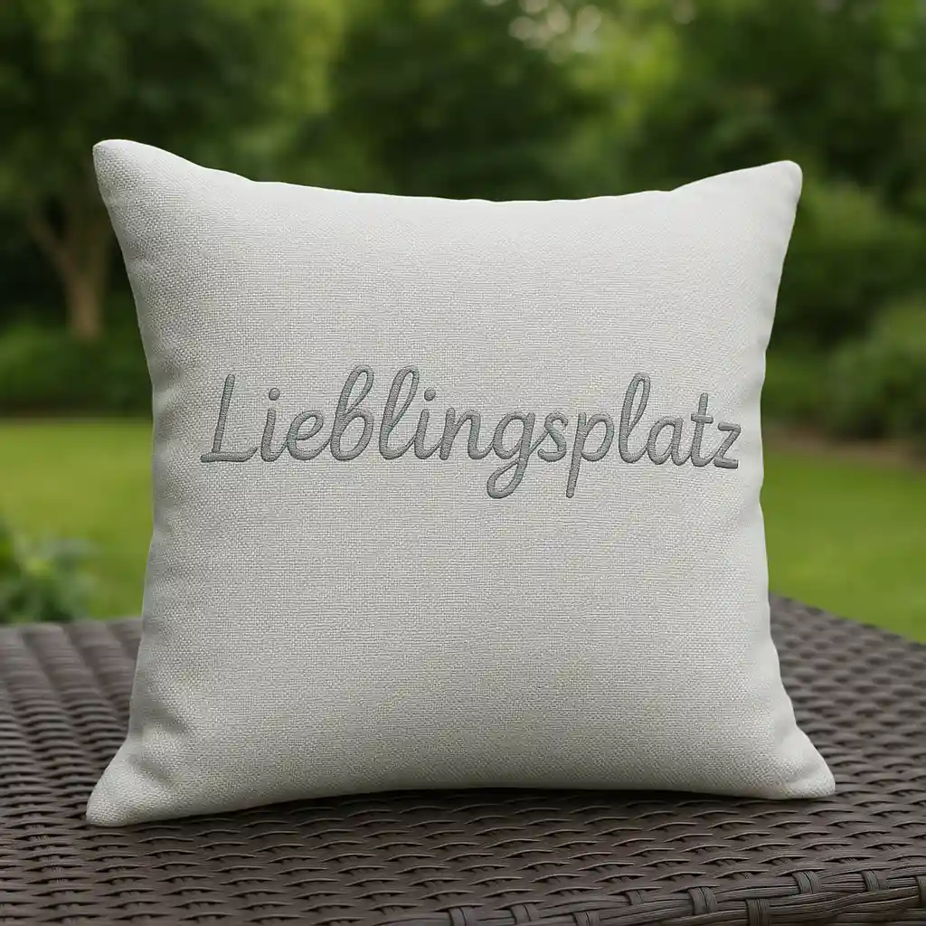 Outdoor-Kissen bestickt