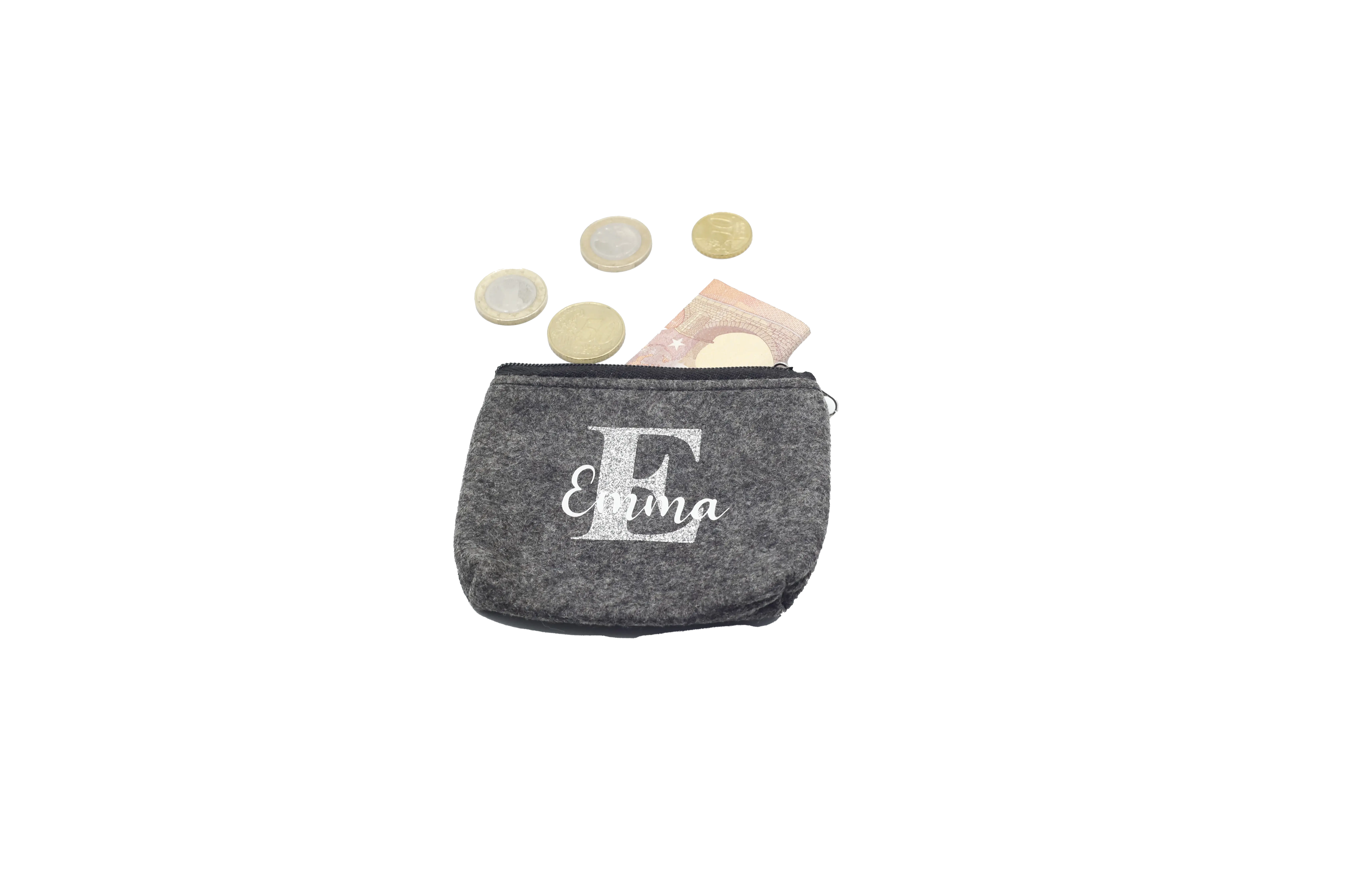 kleine Geldbörse/Portmonee aus Filz inkl. Druck