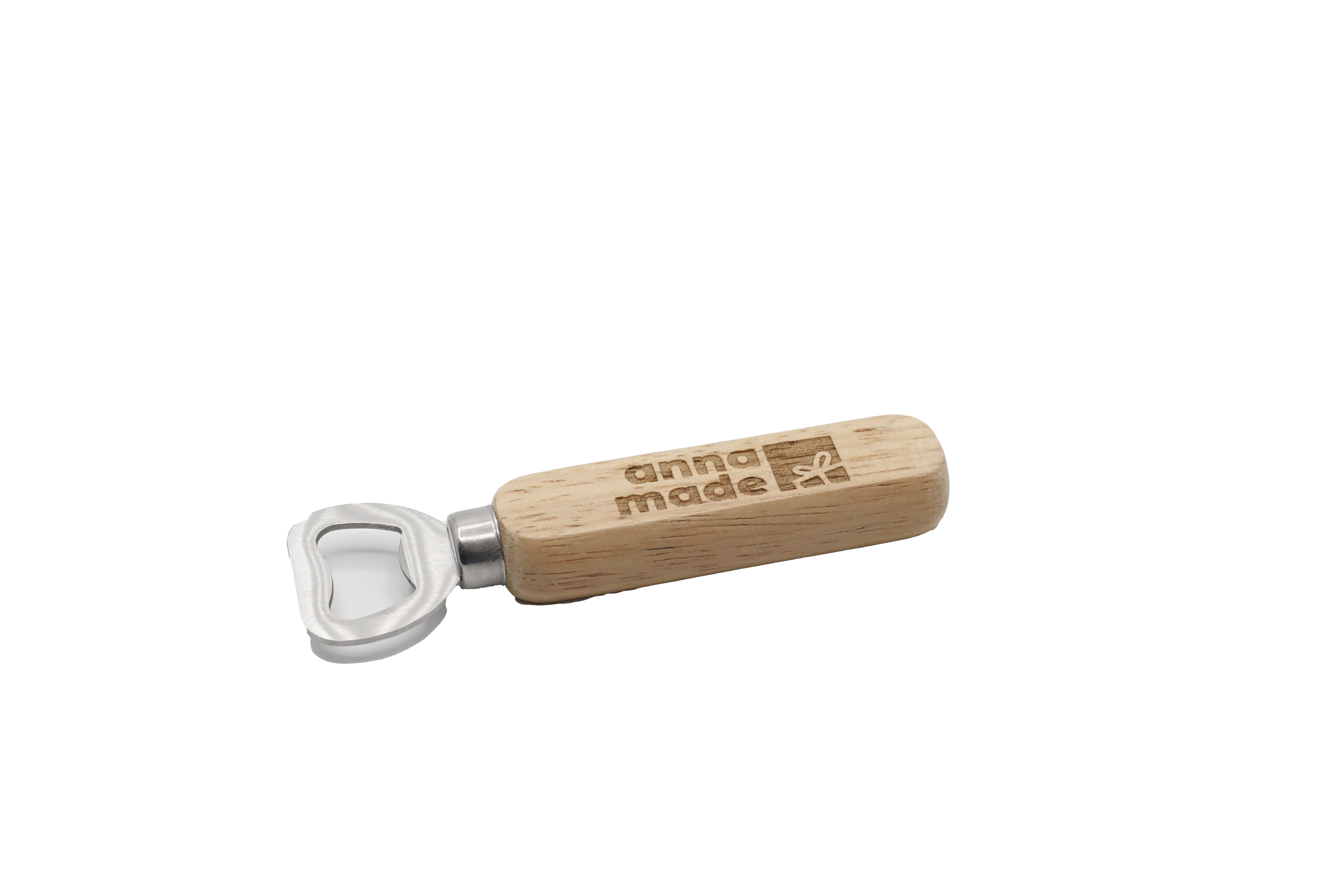 Flaschenöffner mit Holzgriff und Gravur