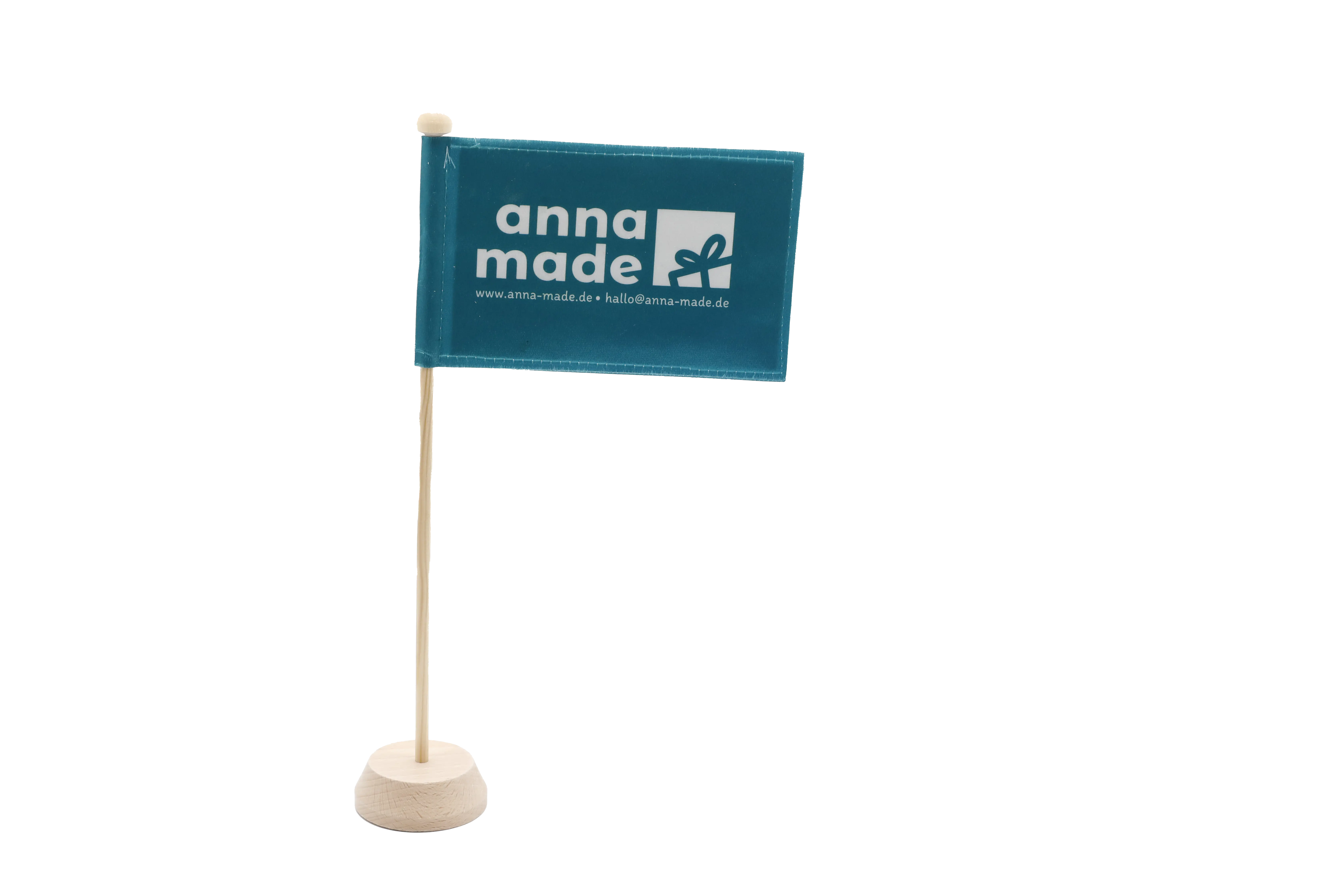 Tischfahne / Tischwimpel / Stammtisch-Schild mit Holzständer individuell bedruckt