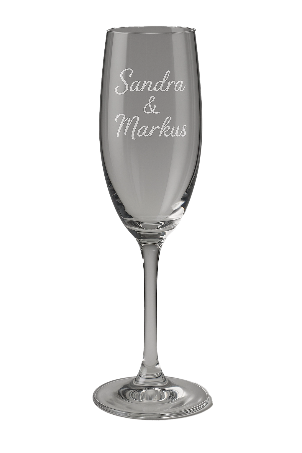 Sektglas mit Gravur