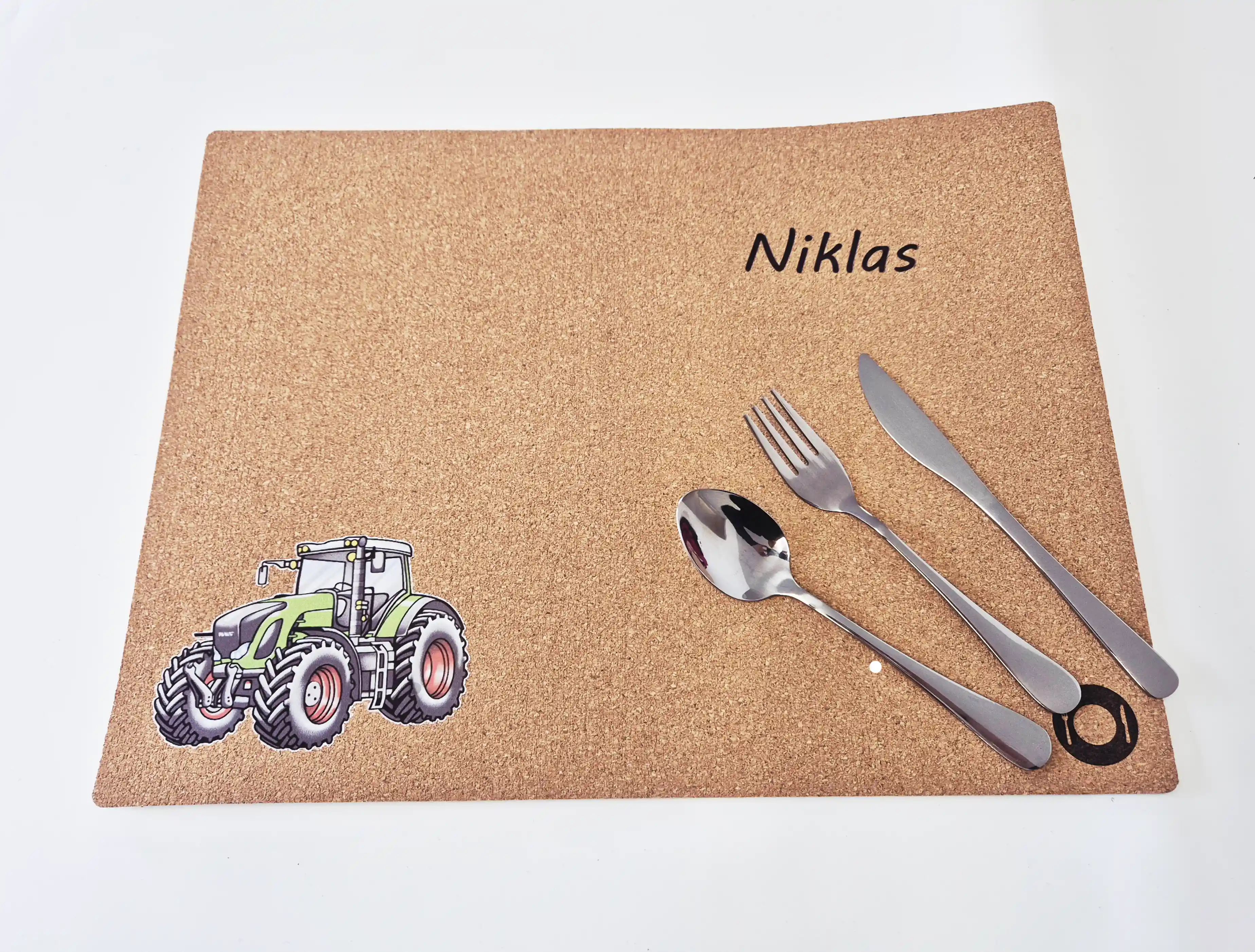 Platz-Set /Tisch-Set aus Kork mit Wunschmotiv und Name bedruckt