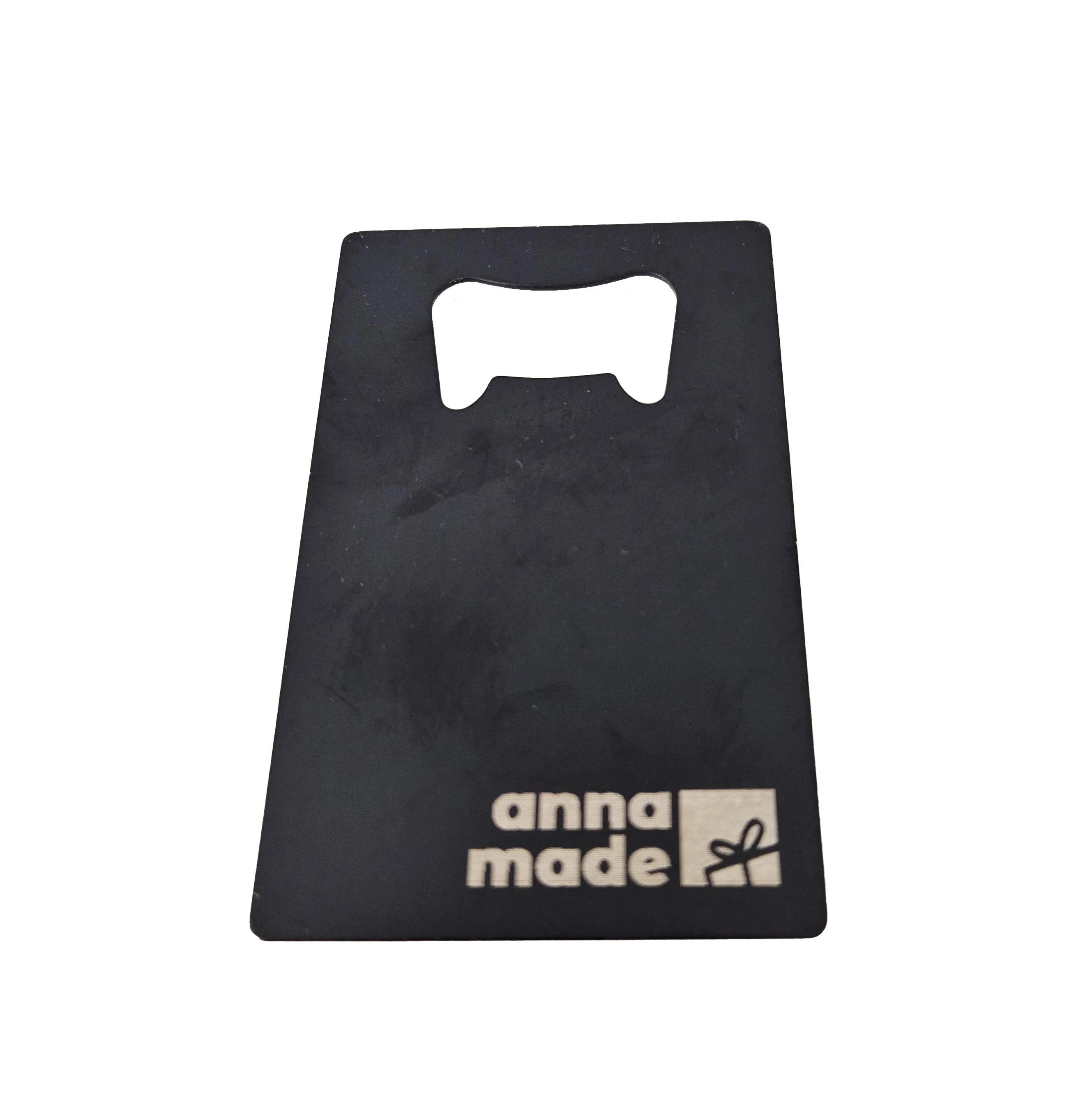 Flaschenöffner aus Edelstahl mit Gravur - Chipkartenformat