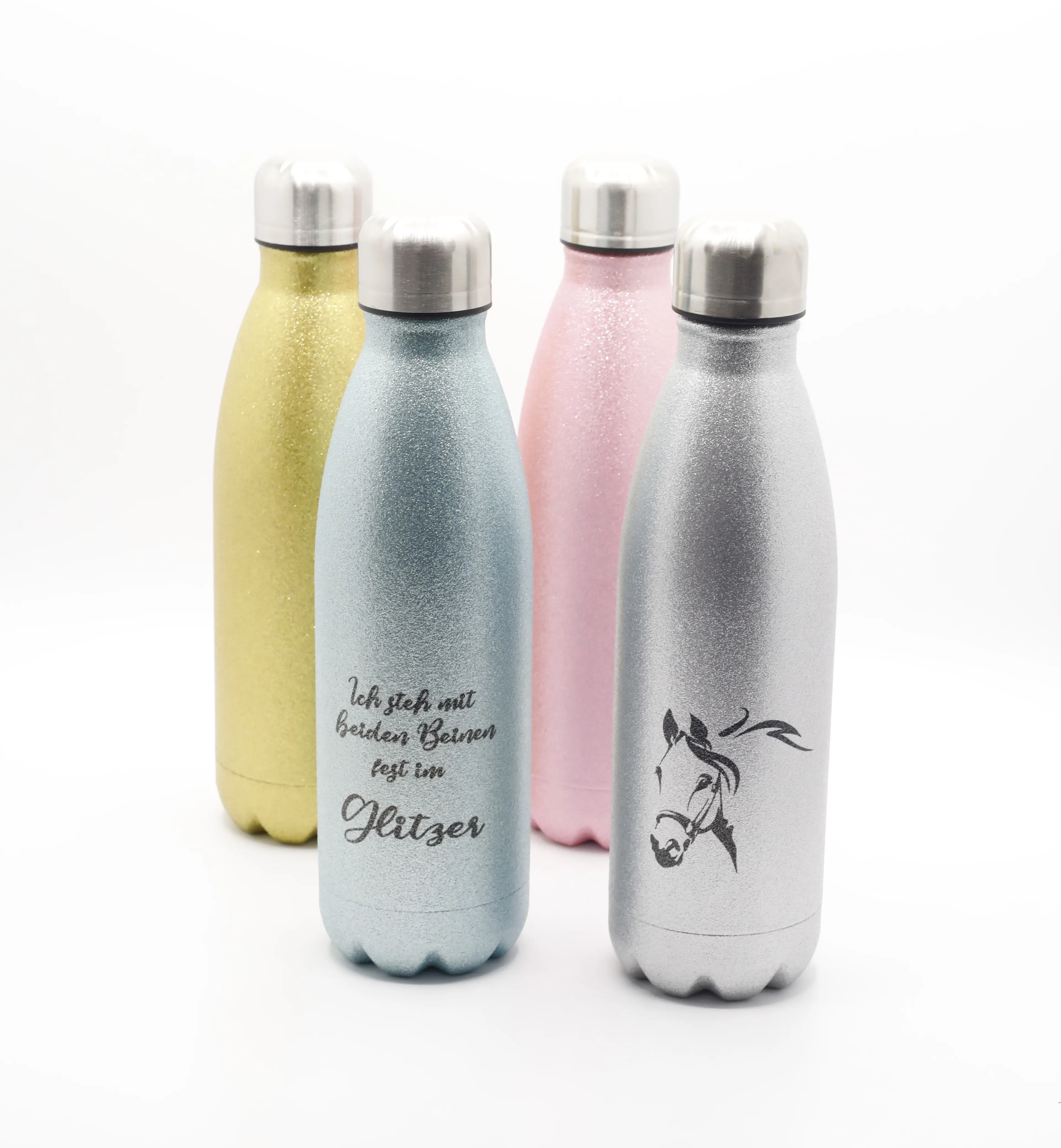 Glitzer-Thermoflasche inkl. Druck
