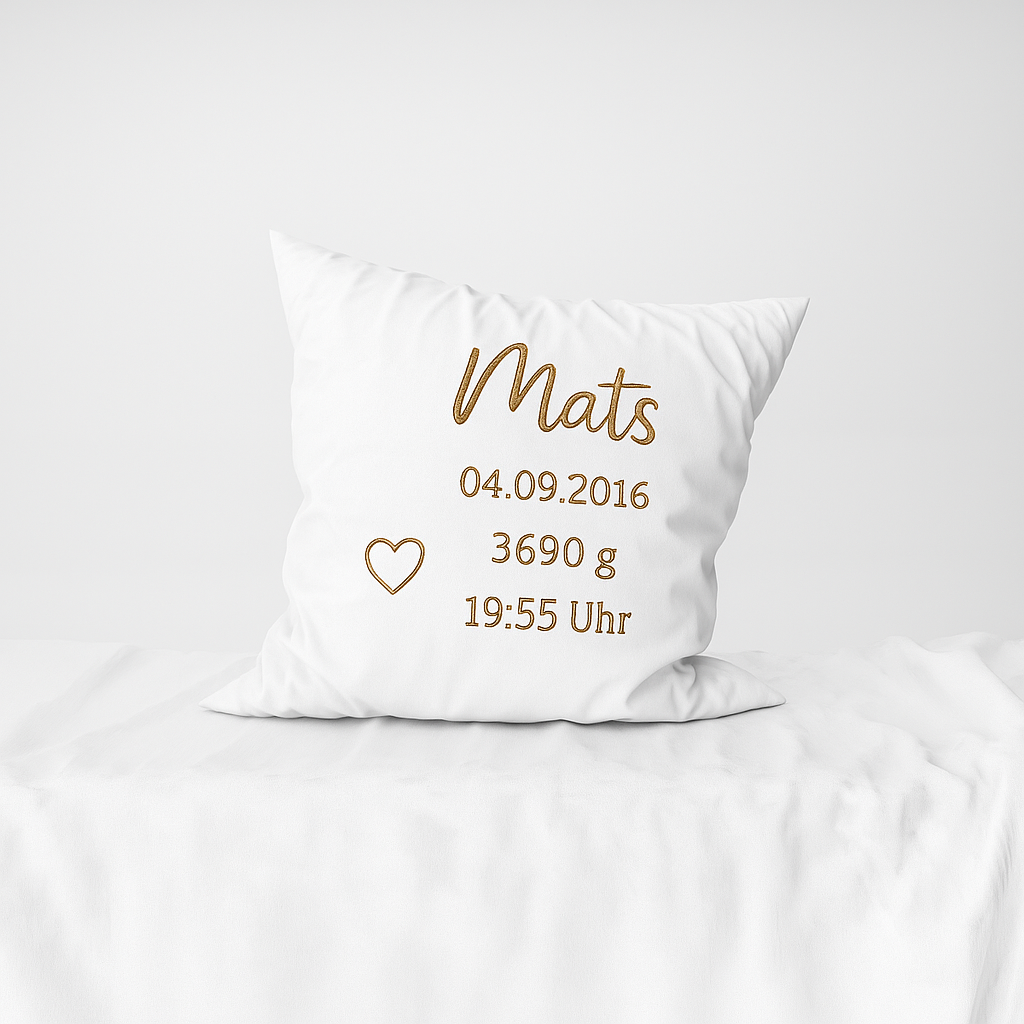 Kissen bestickt