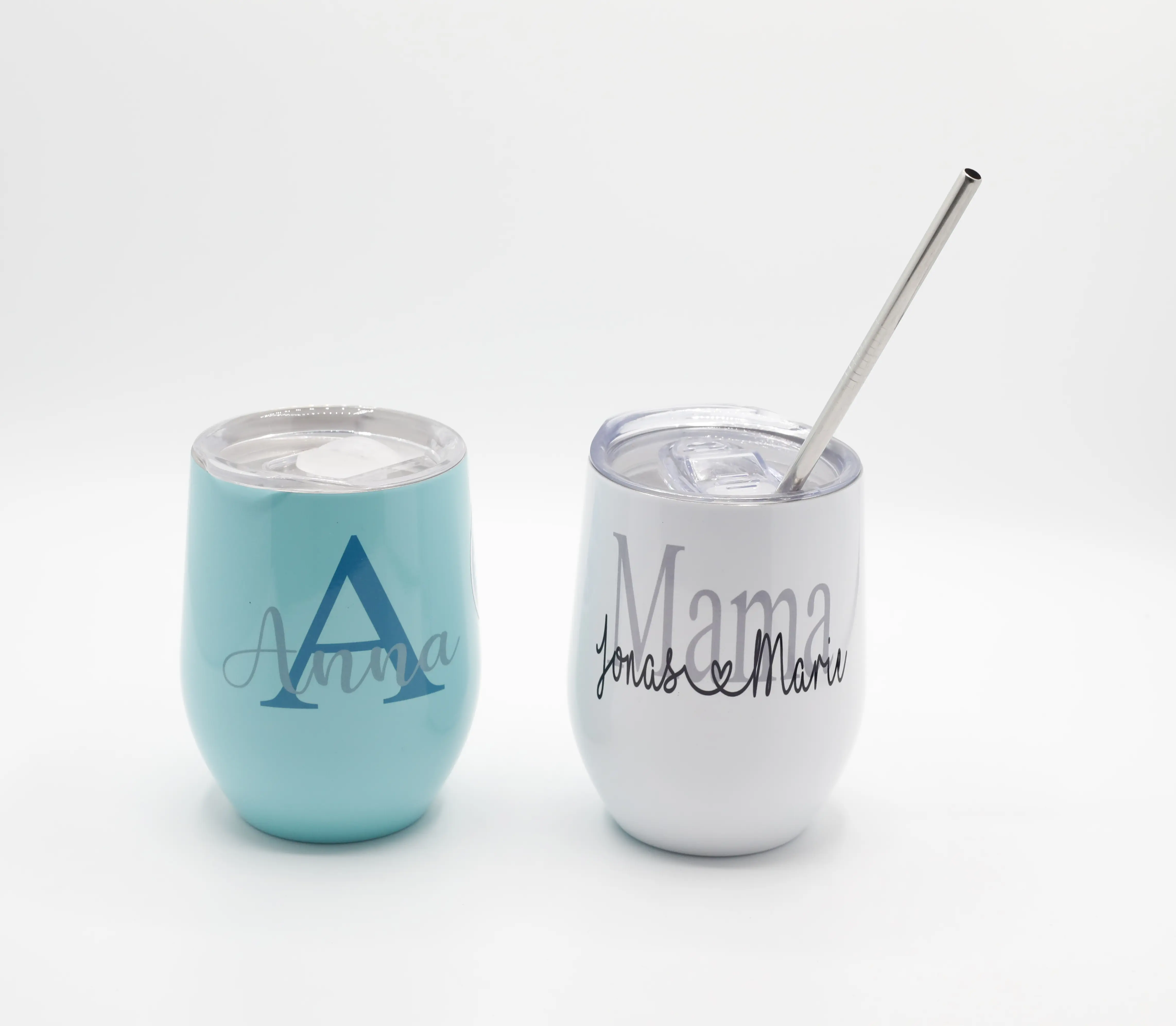 Becher aus Edelstahl mit Wunschaufdruck oder Foto 